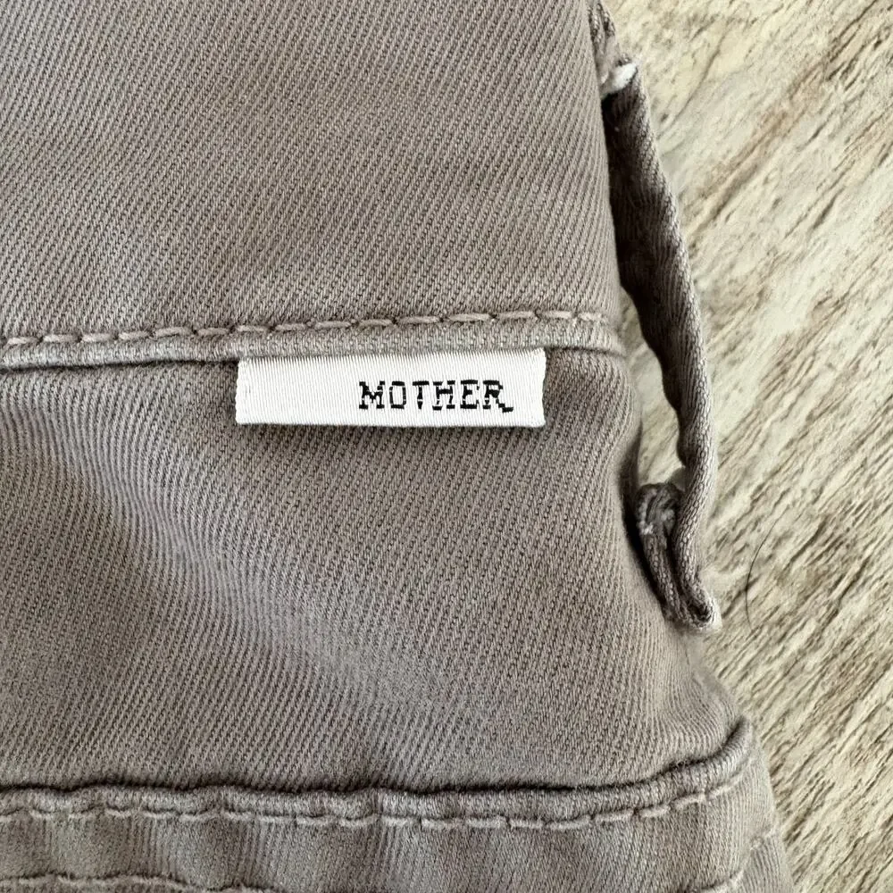MOTHER Jeans | Size 25 (Actual 28) Grey Skinny, Not Skinny Cropped Stretch Denim